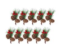 Ciieeo 5 Ensembles Aiguilles De Pin Sapin De Noel Christmas Tree Christmas Cone Sapin Xmas Tree Noël Or Mini Pomme De Pin Accessoires De Festival Pommes De Pin Green Pièces * 5