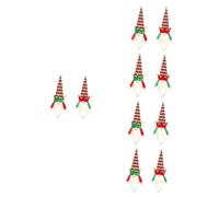 Ciieeo 5 Ensembles Ensemble De Bouteilles De Noël Étiquettes De Vin pour Bouteilles Chapeau De Bouteille De Vin De Noël Carafon À Vin De Bouteille De Vin Chiffon 2 Pièces * 5