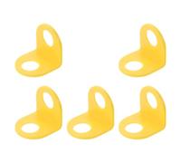 Ciieeo 5 Pièces Équerre D’Angle en L Jaune en Plastique | Guidage à Angle Droit, Aide Réutilisable pour Ateliers, Usage Maison et Maquettes Architecturales