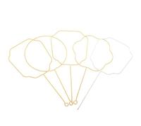 Ciieeo 5 Pièces Éventail Creux de Style Palais Vintage en Métal Doré | Usage Artisanal, Design Ajouré Classique, Style Élégant Rétro, pour Scènes et Banquets