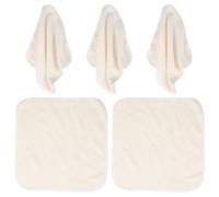 Ciieeo 5 Pièces Lingettes Nettoyantes Visage Lavables en Fibre de Bambou | Douces et Portables, Usage Voyage ou Déplacement, Format Compact, Entretien Facile, Toucher Délicat