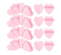 Ciieeo 50 Coussinets de Maquillage de Cœur Rose, Texture Confortable et Application Lisse, Éponge Douce en Flocage pour Poudre Matifiante et Teint Visage, pour Se Maquiller