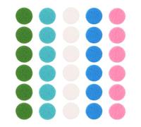 Ciieeo 50 Pastilles Parfumées Rondes en Coton à Fibres Absorbantes pour Diffuseur Huiles Essentielles, Lot de 50 Pièces, Compatibles Clip Aération Voiture et Médaillon Aromathérapie