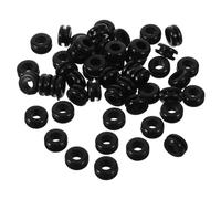 Ciieeo 50 pièces Anneaux de Protection de Câbles Silicone de Résistants Aux Températures Élevées avec Conception Double Face pour Circuits Électriques et Applications Variées