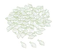 Ciieeo 50 Pièces Breloques Mini Feuilles en Acrylique Vert Clair pour Bijoux Soi-même, Légères et Faciles à Travailler, pour Bracelets et Boucles D'oreilles au Quotidien