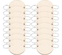 Ciieeo 50 Pièces Kit de Calendrier Suspendu en Bois Rond et Accessoires en Fer pour Rappel D'anniversaire, Décoration Murale Maison, Matériau Bois Naturel et Finition Précise