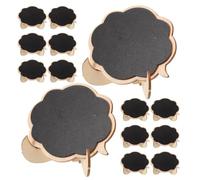 Ciieeo 50 Pièces Mini Panneaux Ardoise sur Support Bois Petits Tableaux pour Cartes de Placement Signalétique Buffet et Affichage Service Alimentaire Réutilisables pour Mariages Fêtes