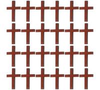 Ciieeo 50 Pièces Pendentif Croix en Bois Mini, Accessoires de Bricolage