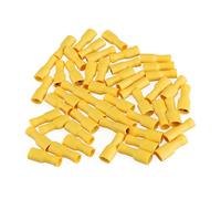 Ciieeo 50pièces Kit De Cosses Électriques Femelles Isolées Jaunes à Sertir à Froid Mm² Embouts Câble Isolés Avec Protection Étanche Pour Usage Automobile Et Navigation Électrique