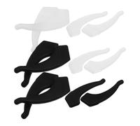 Ciieeo 6 Paires de Coussinets Antidérapants pour Branches de Lunettes en Silicone Souple Taille Moyenne Noir et Blanc Protections D’Oreilles pour Lunettes Accessoires Polyvalents