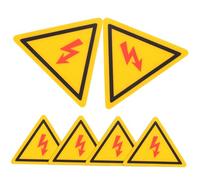 Ciieeo 6 pièces Autocollants de Sécurité Haute Tension PC Résistant à Huile Panneaux Avertissement Électrique Triangulaires pour Maison Usine et Bureau