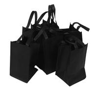 Ciieeo 6 Pièces Bouteilles Pochette à Vin Tissu Non Tissé Épais Porte-Bouteilles Réutilisable avec Base Rigide pour Bière et Vin Pochette de Transport Portable pour Fête Mariage