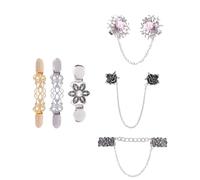 Ciieeo 6 Pièces Broche Clip de Vêtements de Mode, Épingle Décorative, Alliage, Chic, pour Col et Foulard, Décoration Vestimentaire