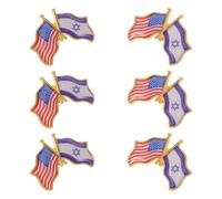 Ciieeo 6 Pièces Broche Commémorative Alliage de Zinc Résistante la Corrosion avec Épingle, pour Cérémonies Diplomatiques et Recherche Historique