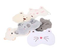 Ciieeo 6 Pièces de Sommeil Carton Doux Cache Yeux Pratique et Bande Élastique Confortable Bloque Lumière pour Détente et Voyage