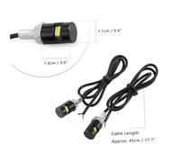 Ciieeo 6 pièces LED Eagle Eye Lamp Aluminum Shell Reversing Light For Car Motorcycle Truck Plug And Play License Plate Illumination