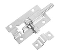 Ciieeo 6 Pièces Loquet Crochets Tirer Mécanisme Verrouillage À L'intérieur Manille Portes Quête Charnières Pousser Armoire Pênes Dormants Cœur Rainure Serrures Silver Acier Inoxydable 304