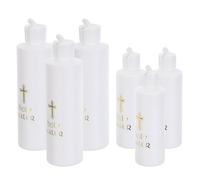 Ciieeo 6 Pièces Lot de Bouteilles Eau Bénite Catholique Portables Flacons Étanches avec Croix pour Sacrements Baptême Communion et Usage Religieux Voyage