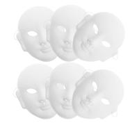 Ciieeo 6 Pièces Masque Blanc D'halloween Halloween Papier Peking Opera