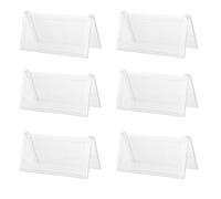 Ciieeo 6 Pièces Porte-nom de Table Double Face en Plastique 62x123 Mm