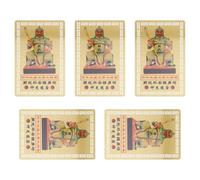 Ciieeo 6 Pièces Tai Sui Cards Horse Year Aluminum Feng Shui Amulets Wenzhe Protection Wealth Success Happiness Wallet Decoration