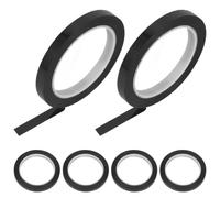 Ciieeo 6 Rouleaux Ruban Adhésif Isolant Pet Noir Résistant à Haute Température Marquage à Grille pour Tableaux Blancs, Adhérence Forte, pour Professionnels et Étudiants