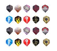 Ciieeo 60 Pièces Ailes de Queue de Fléchettes Sportives Extérieures, Motif Laser Multicolore, Matériau Solide, Accessoires pour Fléchettes Adultes, Kit 2 X 30 Pièces pour