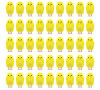 Ciieeo 60 pièces Lot de Mini Poussins de Pâques Décoratifs pour Bureau et Photo Prop Décorations de Pâques Mignonnes et Duveteuses Accessoire Festif pour Maison et Jardin