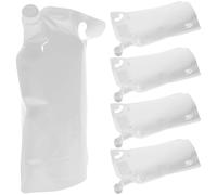 Ciieeo 6pcs Flacons de Voyage Vides 1l en Plastique Blanc Faciles à Ranger et Économes en Espace pour Produits Cosmétiques et Shampoing Lors Déplacements