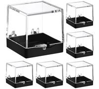 Ciieeo 6pièces Boîte À Spécimen Minéral Transparente Vitrine De Collection Pour Roches Et Minéraux Caisse De Rangement Et Facile À Nettoyer