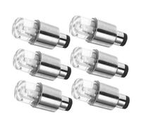 Ciieeo 6pièces Bouchons Valve Pneu Lumineux Led Décoratifs Pour Roues De Voiture Éclairage De Valve