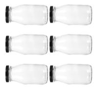 Ciieeo 6pièces Lot De Bouteilles Verre Hermétiques Avec Couvercle Bocaux Laitiers Pour Jus Yaourt Et Boisson Soja Récipients Pratiques Et Portables Pour Conserver La Fraîcheur
