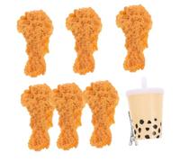 Ciieeo 7pièces Lot De Barrettes à Cheveux Forme De Pilons De Poulet Frits Décoratives Pour Femmes Pinces à Cheveux Style Thé Au Lait