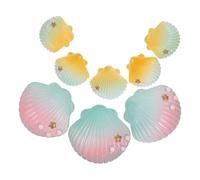 Ciieeo 8 Pièces Breloques Coquillage en Résine pour Loisirs Lot Décoratif