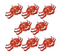 Ciieeo 8 Pièces Crab Inflatable Balloons Set Cartoon King Crab Foil Party Decorations For Birthday And Festival Animal Theme Reusable Decor