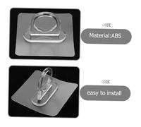 Ciieeo 8 pièces Crochets Adhésifs Transparents Ronds Support Mural sans Perçage pour Spray Organiseur Multifonction pour Salle de Bain et Cuisine Crochet Compact pour Bouteilles