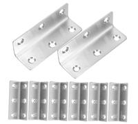Ciieeo 8 pièces Équerre Fixation Inoxydable Équerres Angle Renfort Robustes pour Meubles Supports Étagères et Assemblage Renforcé