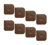 Ciieeo 8 Pièces Grattoir à Poêle en PC Couleur Café, Prise Centrale | Finition Lisse, Bords Doux, pour Grill-pans, Casseroles Cuisine, Entretien Plus Simple