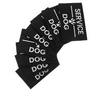 Ciieeo 8 Pièces Patch pour Harnais de Chien de Service en Polyester Noir, Amovible avec Fixation Auto-agrippante, Adapté aux Gilets de Sécurité pour Activités Extérieures