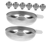Ciieeo 8 Pièces Plateau de Pesée Inox avec Bec Incurvé Ergonomique pour Balance Digitale Bijoux Poudres et Compact pour Usage Professionnel et Domestique