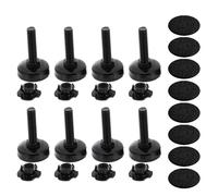 Ciieeo 8 Pièces Réglables pour Meubles Pouce Niveauur Supports Acier Carbonne avec Patins Feutre Protection Sols pour Tables Canapés et Armoires