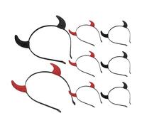 Ciieeo 8 Pièces Serrage-tête Cornes de Diable D'halloween en Non-tissé, Design Unique Confortable pour Déguisement Vampire et Fêtes Costumées Toute L'année