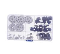 Ciieeo 80 Pièces Assortiment Agrafes Carrosserie Clips Métal U-type Fixation Automobile Kit Complet pour Protection Thermique Sous-voiture Organisateur Compact