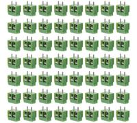 Ciieeo 80 Pièces Bornier à Vis 2 Broches pour Circuit Imprimé Pcb 5,08mm Pas, Connecteur Léger en Cuivre pour Montage DIY sur Carte
