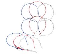 Ciieeo 9 Pièces Bandeau Cheveux Patriotique pour Fête de L'indépendance en Abs Confortable et Facile à Porter, Accessoire Festif pour Femmes et Filles Lors de Célébrations