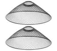 Ciieeo Abat-jour en Métal Noir Suspendu, Lot de 2 Pièces, Diffusion Lumineuse Uniforme et Circulation D'air, Style Industriel Moderne, pour Plafonds et Intérieurs Rustiques