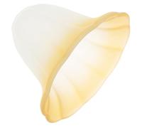 Ciieeo Abat-Jour en Verre Ambre Peint Fond Fermé Diamètre 18 CM pour Lampe de Table Applique Murale Suspendre Accessoire de Luminaire Intérieur Compatible Lampe de Bureau et Chevet