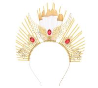 Ciieeo Accessoire pour Cheveux de Fête Bandeau Jaune en Plastique Couronne Halo Créative DIY pour Banquets et Engagements Coiffure Féminine Distinctive