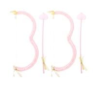 Ciieeo Accessoires de Cosplay Cupidon 2 Pièces - Arc Rose de Cœur et Flèche - Costume Saint-Valentin pour Adultes et Couples - Accessoires de Fête Romantiques pour Mariage et