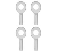 Ciieeo Accessoires Musculation en Fer Argenté, Lot de 4pcs Butée D'extrémité pour Remplacement D'œillets de Câble D'équipement de Fitness, Adaptés aux Gym Pulley Cable et Machines